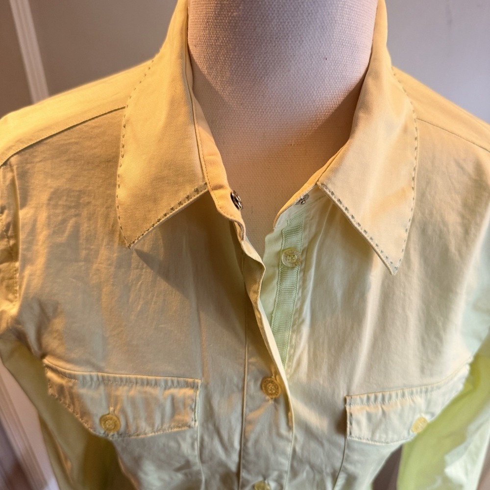 Pepe Jeans London Ladies Size L Long Sleeve Shirt French Cuffs - Picture 7 of 8